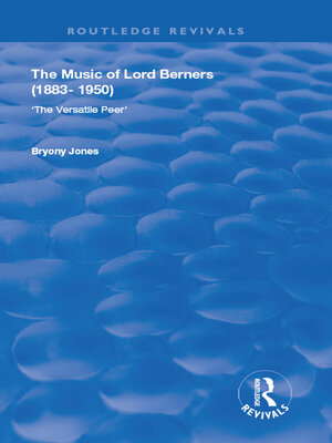 cover image of The Music of Lord Berners (1883-1950)